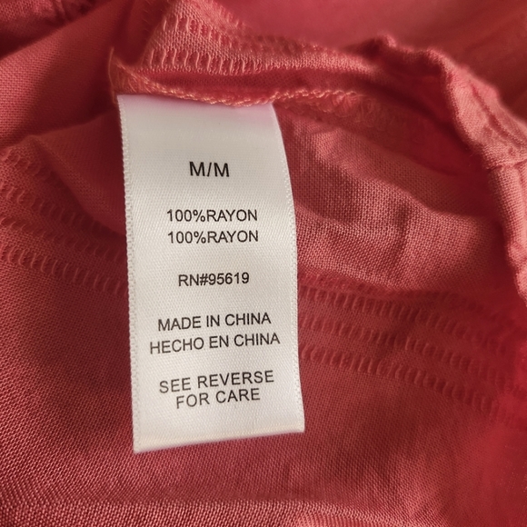 Fever Coral Peasant Blouse - Picture 12 of 13